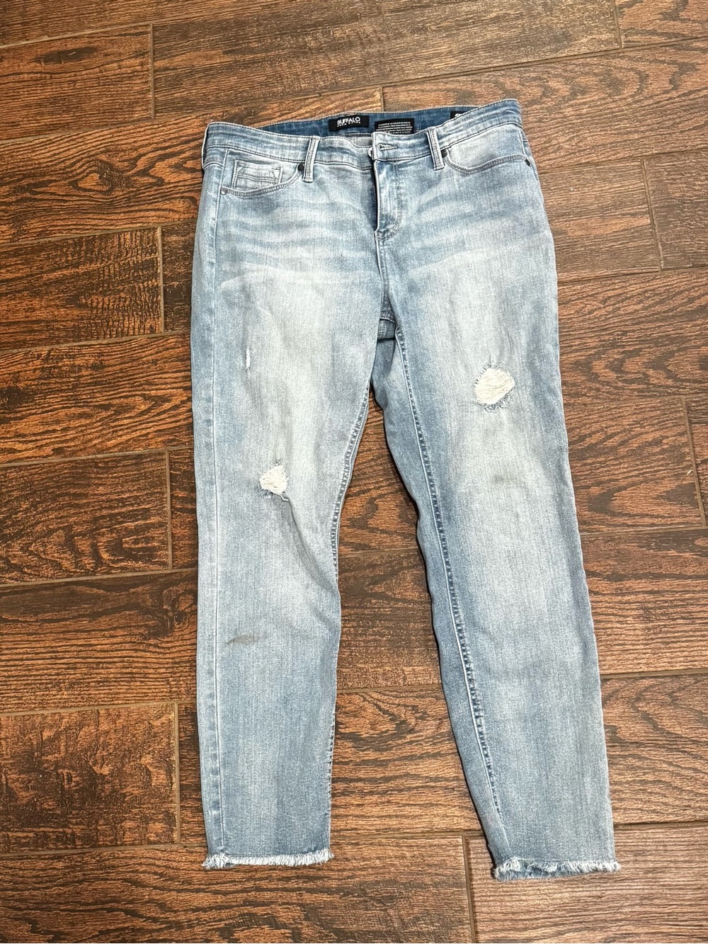 Buffalo David Bitton Light Wash Distressed Skinny Jeans